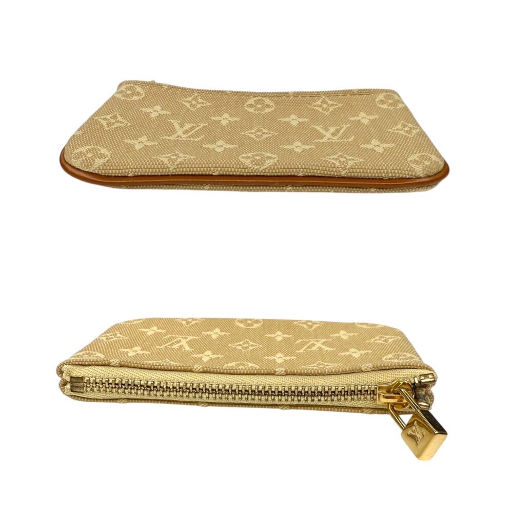 Louis Vuitton Pochette Cles Monogram Mini Coin Purse M92438 Beige Key Ring - Picture 4 of 11